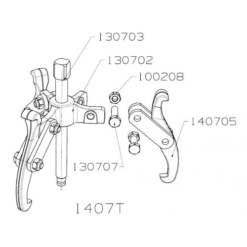 EXTRACTOR REVERSIBLE FORZA SERIE 1400T DE 3 PATAS